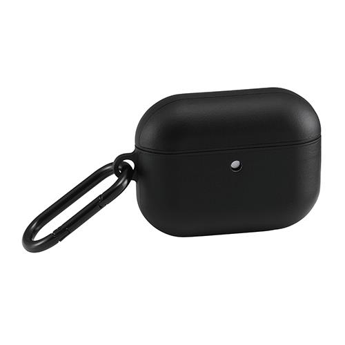 エレコム(ELECOM) AVA-AP07PLCBK ブラック AirPods Pro 3 ケース MagSafe対応 レザー調 TPU 耐衝撃 カラビナ付 落下防止
