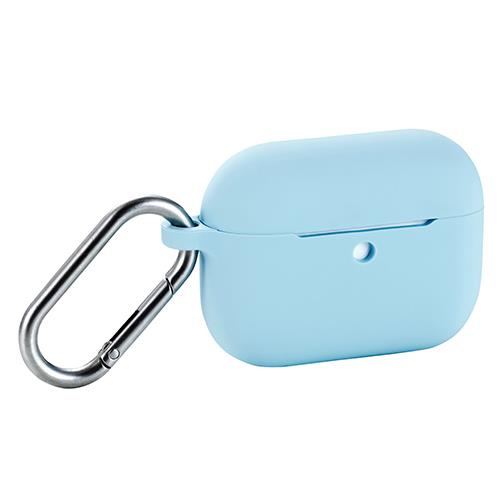 エレコム(ELECOM) AVA-AP07SCBU ブルー AirPods Pro 3 ケース MagSafe対応 シリコン 耐衝撃 滑りにくい カラビナ付 落下防止