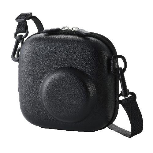 エレコム(ELECOM) IC-CCGPTXBK ブラック エンボステクスチャータイプ チェキケース instax miniシリーズ対応 エンボステクスチャー カメラケース 写真収納ポケット付