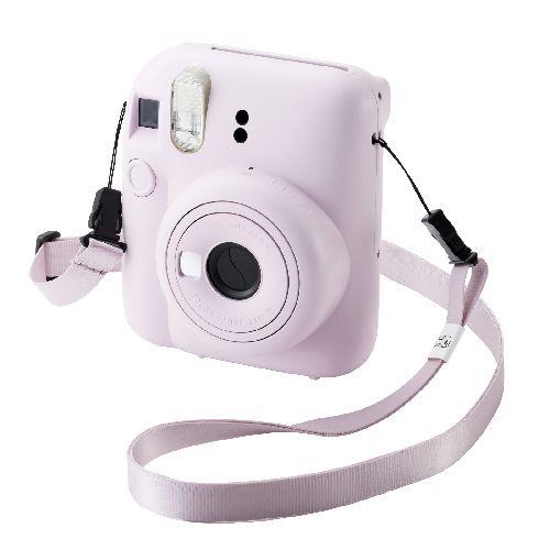 エレコム(ELECOM) IC-STSDM12PN ピンク カメラストラップ 首掛け / 肩掛け / たすき掛け チェキ instax 写ルンです コンデジ対応 長さ調整可