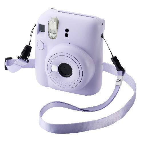 エレコム(ELECOM) IC-STSDM12PU パープル カメラストラップ 首掛け / 肩掛け / たすき掛け チェキ instax 写ルンです コンデジ対応 長さ調整可