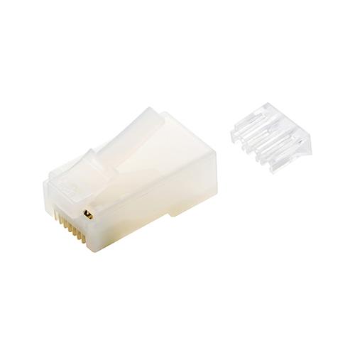 エレコム(ELECOM) LD-6RJ45T10/T2 ハーフクリア RJ45 LANコネクタ Cat6 10個 自作用 ロードバー 配線ミス低減 爪折れ防止 単線・より線 両対応 金メッキ