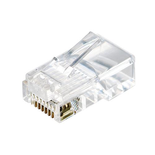 エレコム(ELECOM) LD-RJ45T10A2 クリア RJ45 LANコネクタ Cat5e 10個 自作用 単線・より線 両対応 金メッキ
