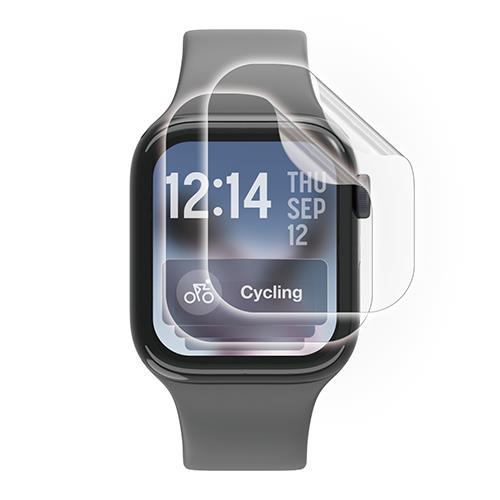 エレコム(ELECOM) AW-25AFLAPKRG アップルウォッチ 衝撃吸収 フィルム 2枚入 Series 11/10 (46mm)対応 全面保護 高透明 傷修復 指紋防止