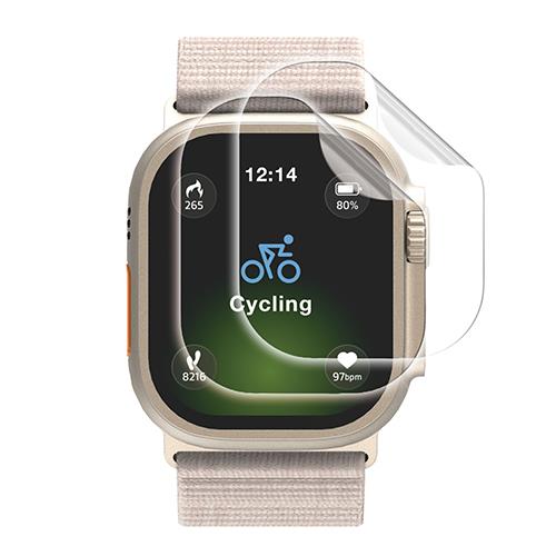 エレコム(ELECOM) AW-25CFLAFPRGJ アップルウォッチ 衝撃吸収 フィルム 2枚入 Ultra 3/2 (49mm)対応 全面保護 高透明 指紋防止 気泡防止