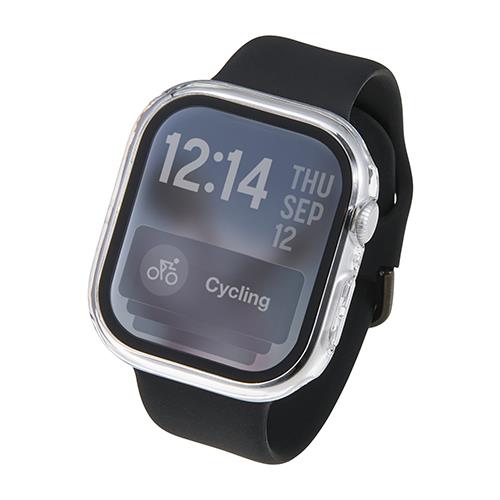 エレコム(ELECOM) AW-25AFCGCR クリア アップルウォッチ カバー Series 11/10 (46mm) フルカバー ケース 強化ガラス 10H 耐衝撃PCフレーム