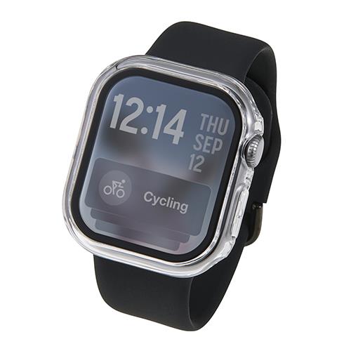 エレコム(ELECOM) AW-25BFCGCR クリア アップルウォッチ カバー Series 11/10 (42mm) フルカバー 強化ガラス 10H 耐衝撃PCフレーム 指紋防止