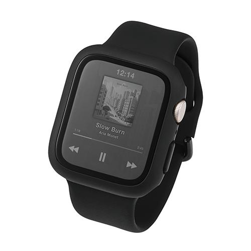 エレコム(ELECOM) AW-25DFCGOBK ブラック アップルウォッチ カバー SE 第3世代/第2世代 (44mm) フルカバー Gorilla R 10H 耐衝撃PCフレーム