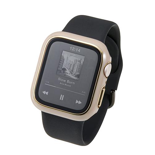 エレコム(ELECOM) AW-25EFCGJGB グレージュ アップルウォッチ カバー SE 第3世代/第2世代 (40mm) フルカバー メタリックライン 耐衝撃PCフレーム