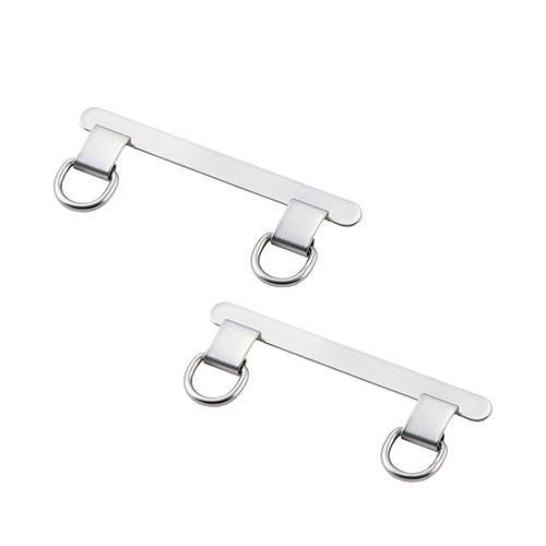 エレコム(ELECOM) P-STHD2SSV シルバー スマホストラップホールシート 挟むだけ スマホケース スピーカー穴対応 2口タイプ ステンレス製 薄型0.2mm