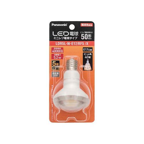 パナソニック(Panasonic) LDR5LWE17RF5X LED電球 電球色 E17口金 50W形相当 110lm