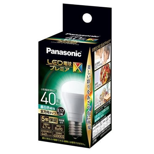 パナソニック(Panasonic) LDA5NDGE17SZ4 LED電球プレミアX 昼白色 E17口金 40W形相当 440lm