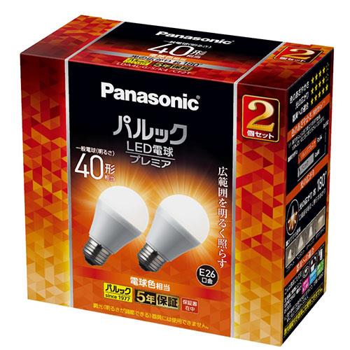 パナソニック(Panasonic) LDA4LGSK4CF2T LED電球プレミア2個入 電球色相当 E26口金 40W形相当 485