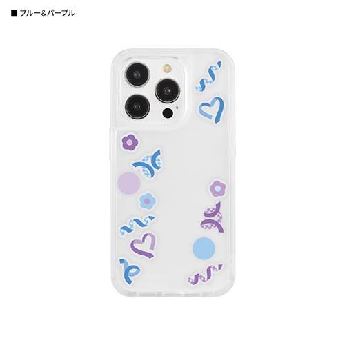 グルマンディーズ(gourmandis) SWC-18BP ブルー&パープル SHOWCASE+ iPhone15 Pro 対応 ケース