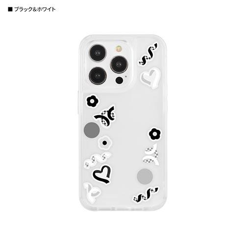 グルマンディーズ(gourmandis) SWC-18BW ブラック&ホワイト SHOWCASE+ iPhone15 Pro 対応 ケース