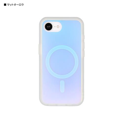 グルマンディーズ(gourmandis) IFT-182MAU マットオーロラ iPhone16e対応ケース プロテクトジャケット IIIIfit プランプフレーム