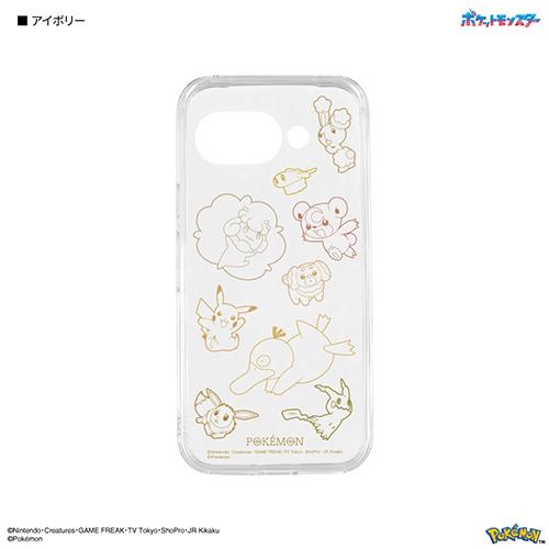 グルマンディーズ(gourmandis) POKE-986IV アイボリー ポケットモンスター Google Pixel 9a 対応 クリアケース