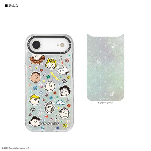 グルマンディーズ(gourmandis) SNGG-180B みんな ピーナッツ スヌーピー Camera Frame iPhone Air 対応 ケース