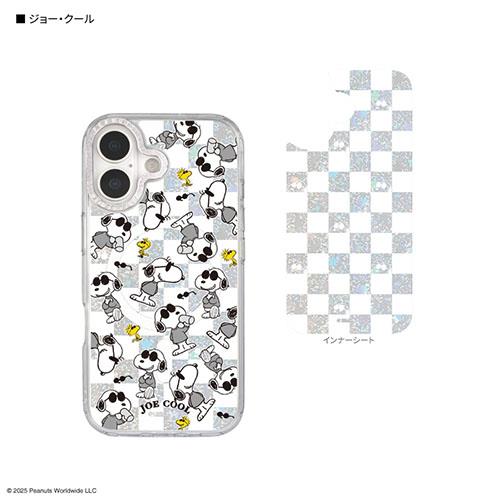 グルマンディーズ(gourmandis) SNGG-181B ジョー・クール ピーナッツ スヌーピー Camera Frame iPhone17 MagSafe 対応 ケース