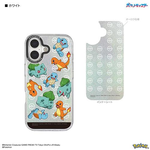 グルマンディーズ(gourmandis) PKE-32WH ホワイト ポケットモンスター Camera Frame iPhone17 対応 ケース