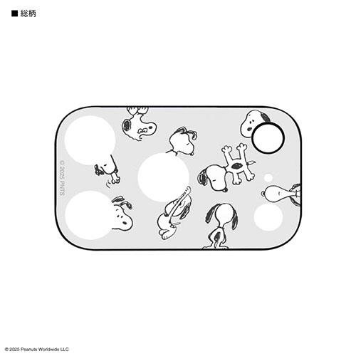 グルマンディーズ(gourmandis) SNGG-209B 総柄 ピーナッツ スヌーピー iPhone 17 Pro 対応 カメラカバー