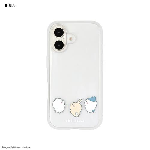 グルマンディーズ(gourmandis) CK-55B 集合 ちいかわ IIIIfit Clear iPhone16 対応 ケース