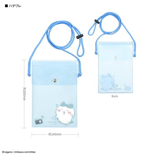 グルマンディーズ(gourmandis) CK-72B ハチワレ ちいかわ IIIIpocket Clear スマートフォンポーチ