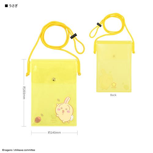 グルマンディーズ(gourmandis) CK-72C うさぎ ちいかわ IIIIpocket Clear スマートフォンポーチ