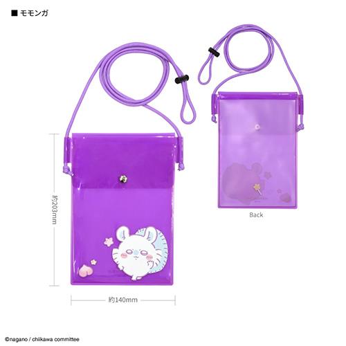 グルマンディーズ(gourmandis) CK-72D モモンガ ちいかわ IIIIpocket Clear スマートフォンポーチ