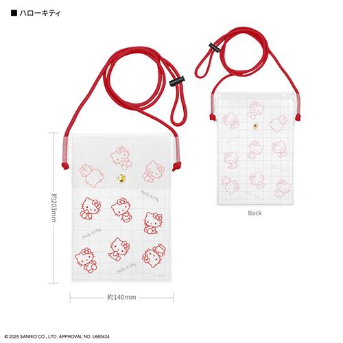 グルマンディーズ(gourmandis) SANG-530KT ハローキティ サンリオキャラクターズ IIIIpocket Clear スマートフォンポーチ