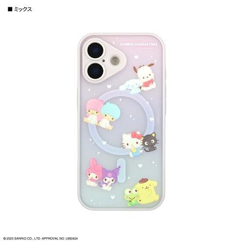 グルマンディーズ(gourmandis) SANG-583MX ミックス サンリオキャラクターズ IIIIfit プランプフレーム iPhone17 MagSafe 対応 ケース