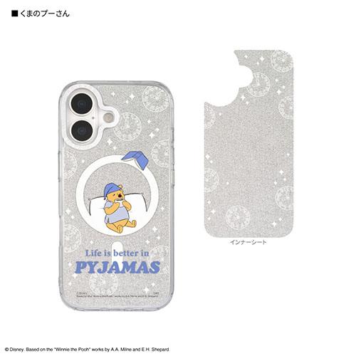 グルマンディーズ(gourmandis) DNG-306PO くまのプーさん ディズニーキャラクター / Camera Frame iPhone17 MagSafe 対応 ケース