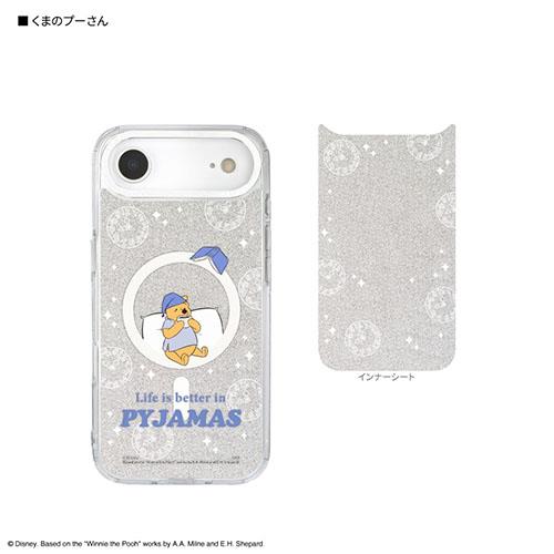 グルマンディーズ(gourmandis) DNG-308PO くまのプーさん ディズニーキャラクター / Camera Frame iPhone Air MagSafe 対応 ケース