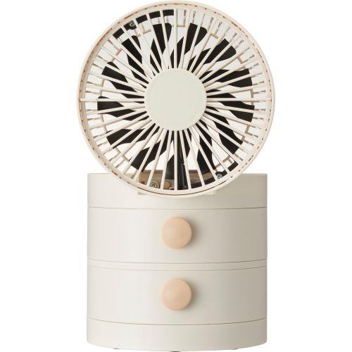 ドウシシャ(Doshisha) FSW-113U-CR クリーム 11cmUSB引き出しデスクファン 卓上扇風機 風量3段階