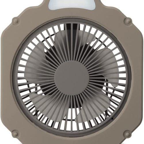 ドウシシャ(Doshisha) FBY-141BBR ブラウン Wind GEAR 14cm DC アウトドアファン USB充電式