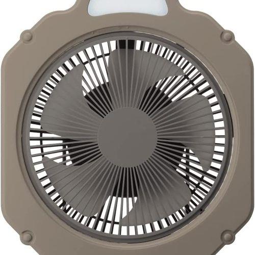 ドウシシャ(Doshisha) FBY-202BBR ブラウン Wind GEAR 20cm DC アウトドアファン USB充電式