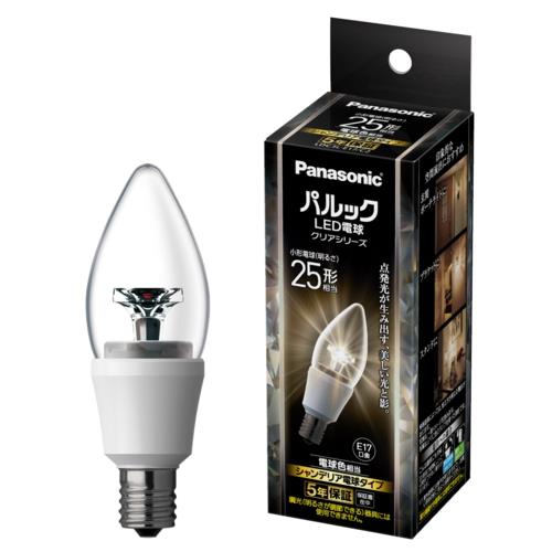 パナソニック(Panasonic) LDC3LE17C2 パルックLED電球 クリアシリーズ シャンデリア電球タイプ 3.4W 電球色相当 E17口金
