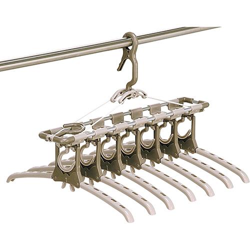 ツウィンモール TA-7 グレー 洗濯用品 アルミのびのび7連ガー