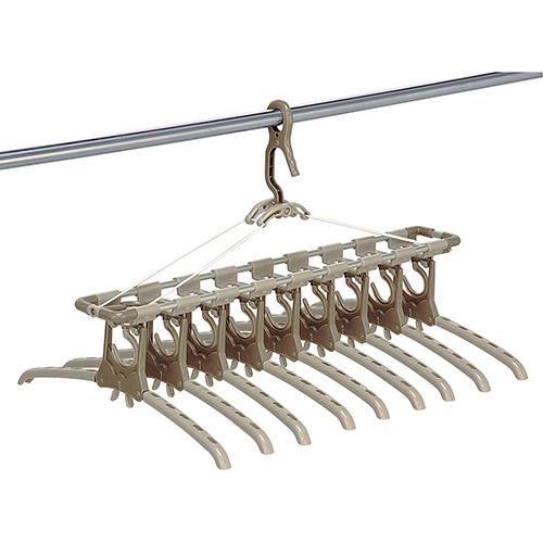 ツウィンモール TA-8 グレー 洗濯用品 アルミのびのび9連ガー