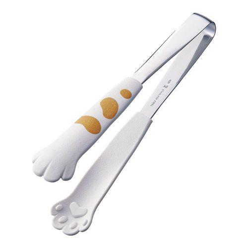 田辺金具 18-0卓上トング きゃっちだにゃん たま 白