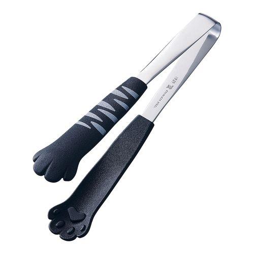 田辺金具 18-0卓上トング きゃっちだにゃん とら 黒