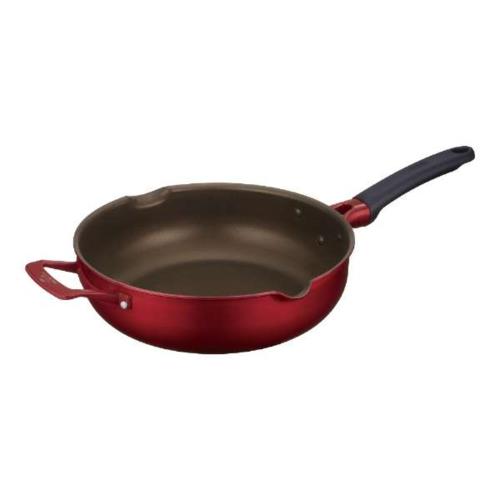 サーモス(THERMOS) KFJ-028W-R デュラブルシリーズ マルチパン28cm レッド IH可