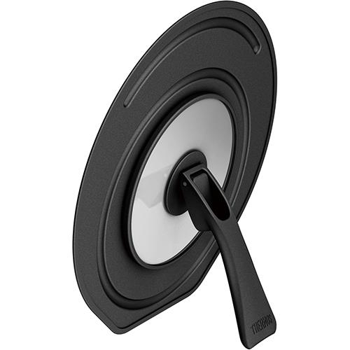 サーモス(THERMOS) KLC-002-BK ブラック 26.5cm 折りたたみスタンド式フタ 20cm/24cm対応