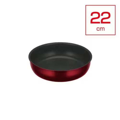 サーモス(THERMOS) KVD-022-DR ディープレッド デュラブルシリーズ取っ手のとれるフライパン