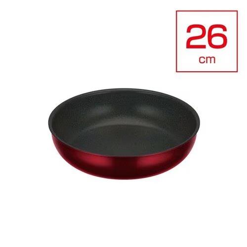 サーモス(THERMOS) KVD-026-DR ディープレッド デュラブルシリーズ取っ手のとれるフライパン