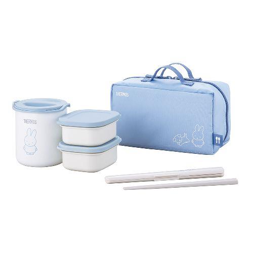 サーモス(THERMOS) DBQ-257B-ASB アッシュブルー 保温弁当箱 0.25L