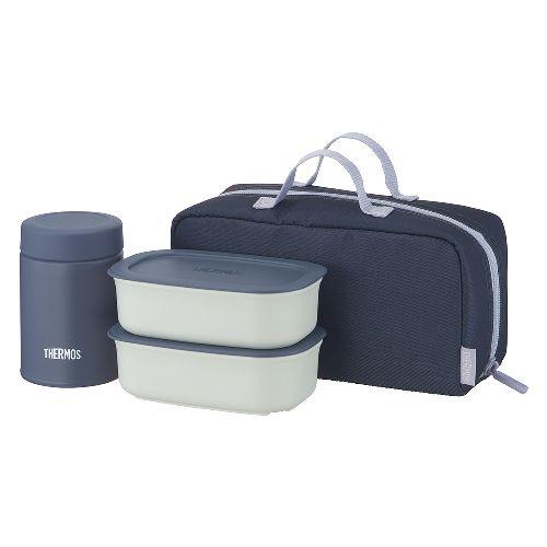 サーモス(THERMOS) JEH-800-GNV グレーネイビー 真空断熱スープランチセット 0.2L
