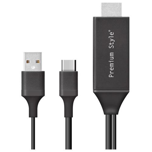 PGA PG-UCTV2MBK ブラック USB-Cコネクタ HDMIミラーリングケーブル 2m