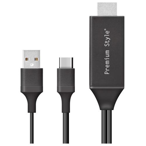 PGA PG-UCTV3MBK ブラック USB-Cコネクタ HDMIミラーリングケーブル 3m