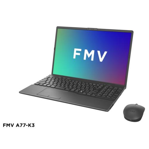 富士通(FUJITSU) FMV Note A FMVA77K3BA 16.0型 Win11Home Ryzen7 メモリ16GB SSD512GB OfficeH&B2024 ノートパソコン ブライトブラック A77-K3